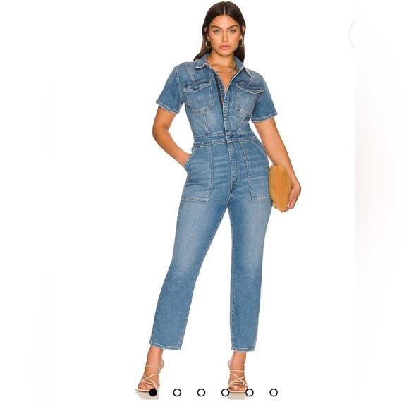 Good American Pants - Good American denim jumpsuit, and it has a very clean, modern-utility vibe SZ 2